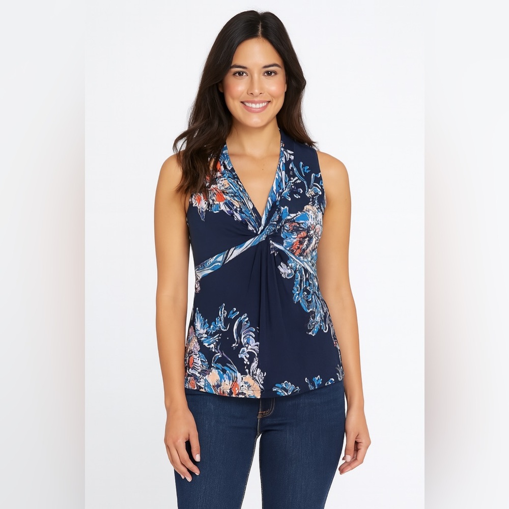 Tahari Sleeveless Blouse, Size Medium
